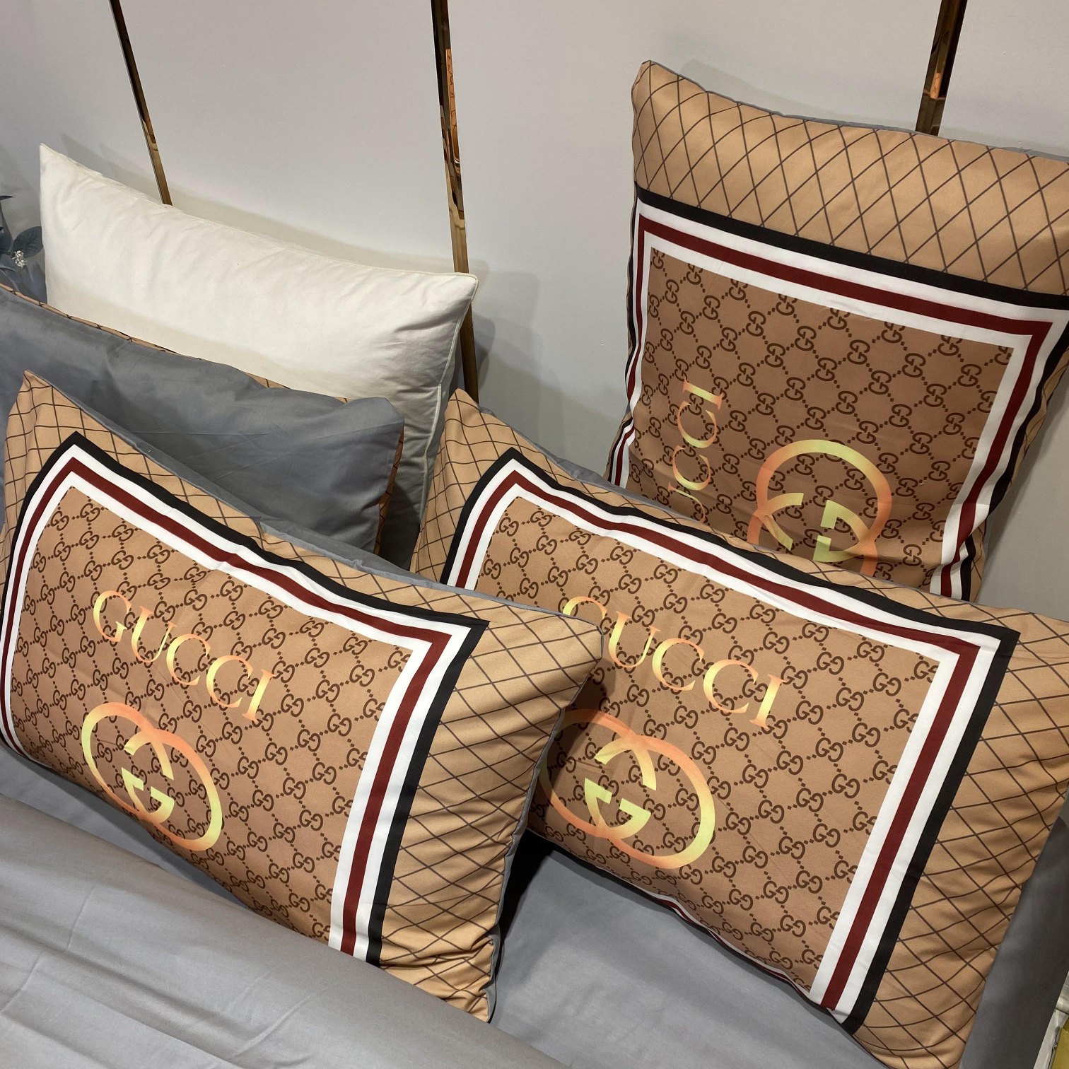 [TOP] GUCCI Cotton GG Printing Four-piece Set