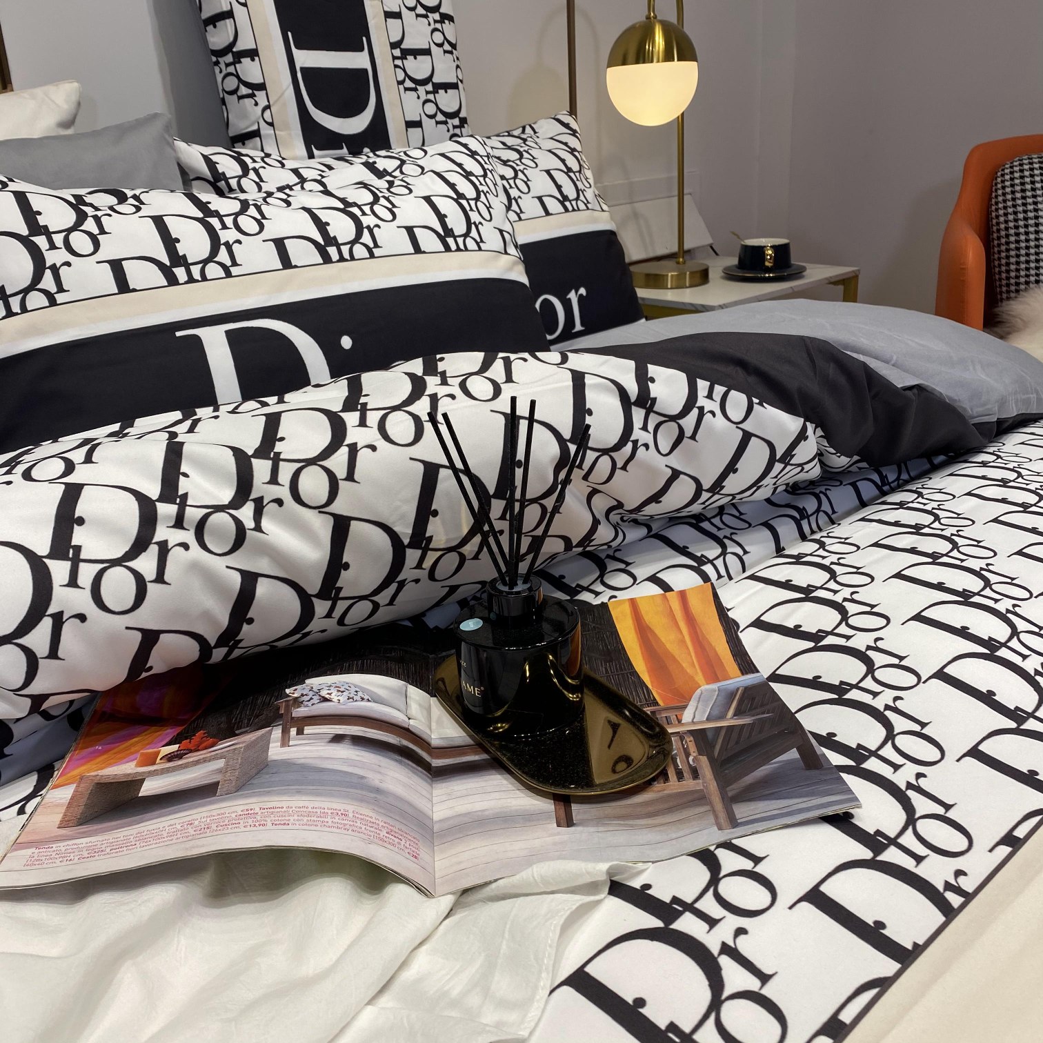 [TOP] Christian Dior Cotton Printing Four-piece Set