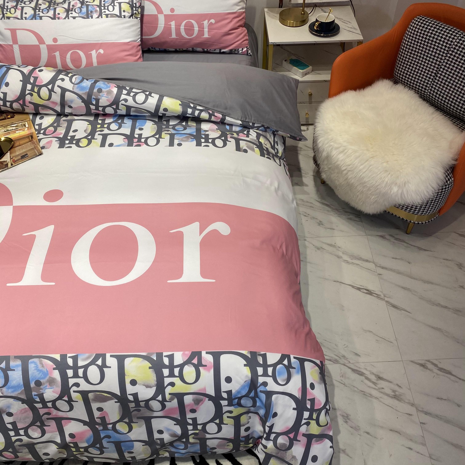 [TOP] Christian Dior Cotton Printing Four-piece Set