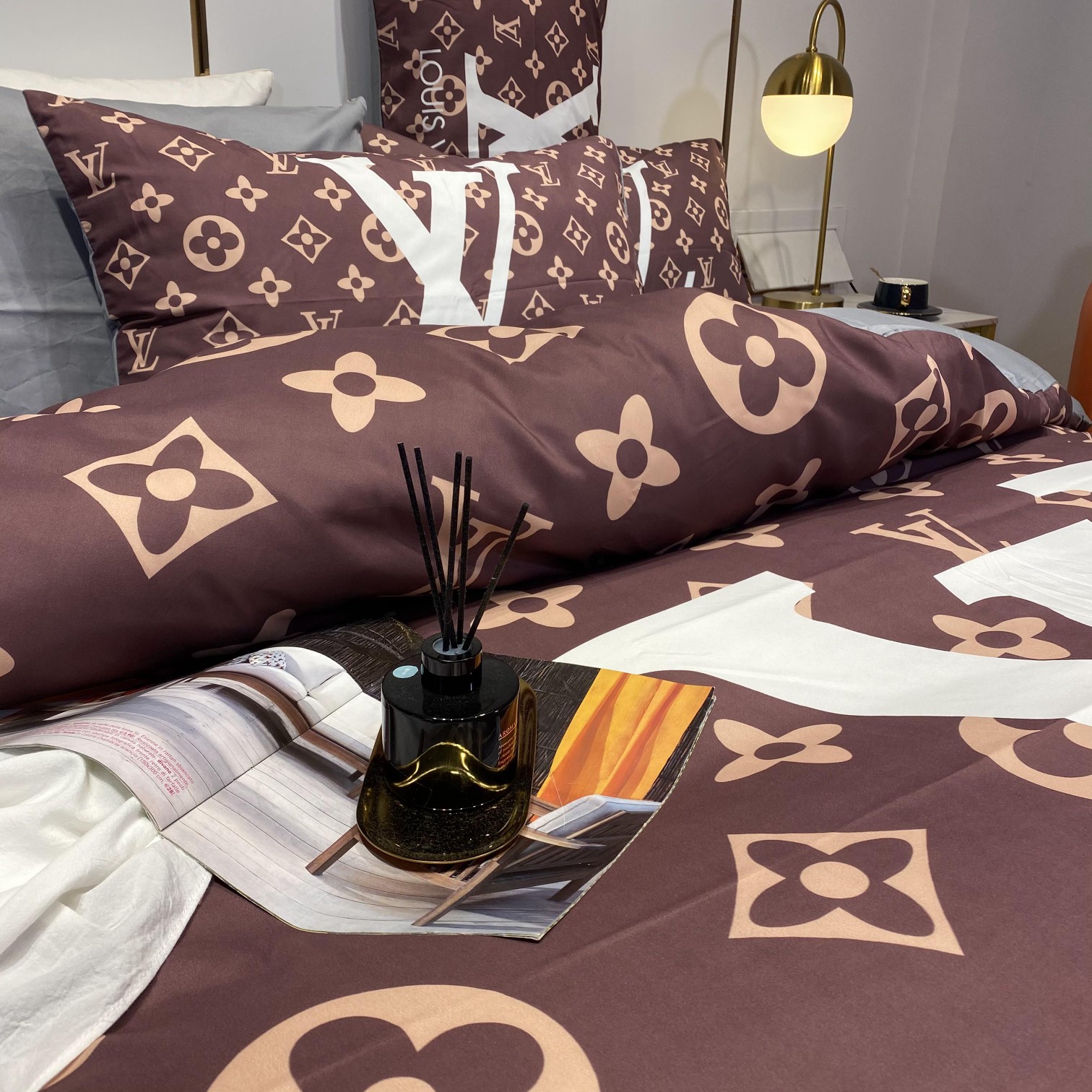 [TOP] Louis Vuitton LV Cotton Printing Four-piece Set - 3 Colors