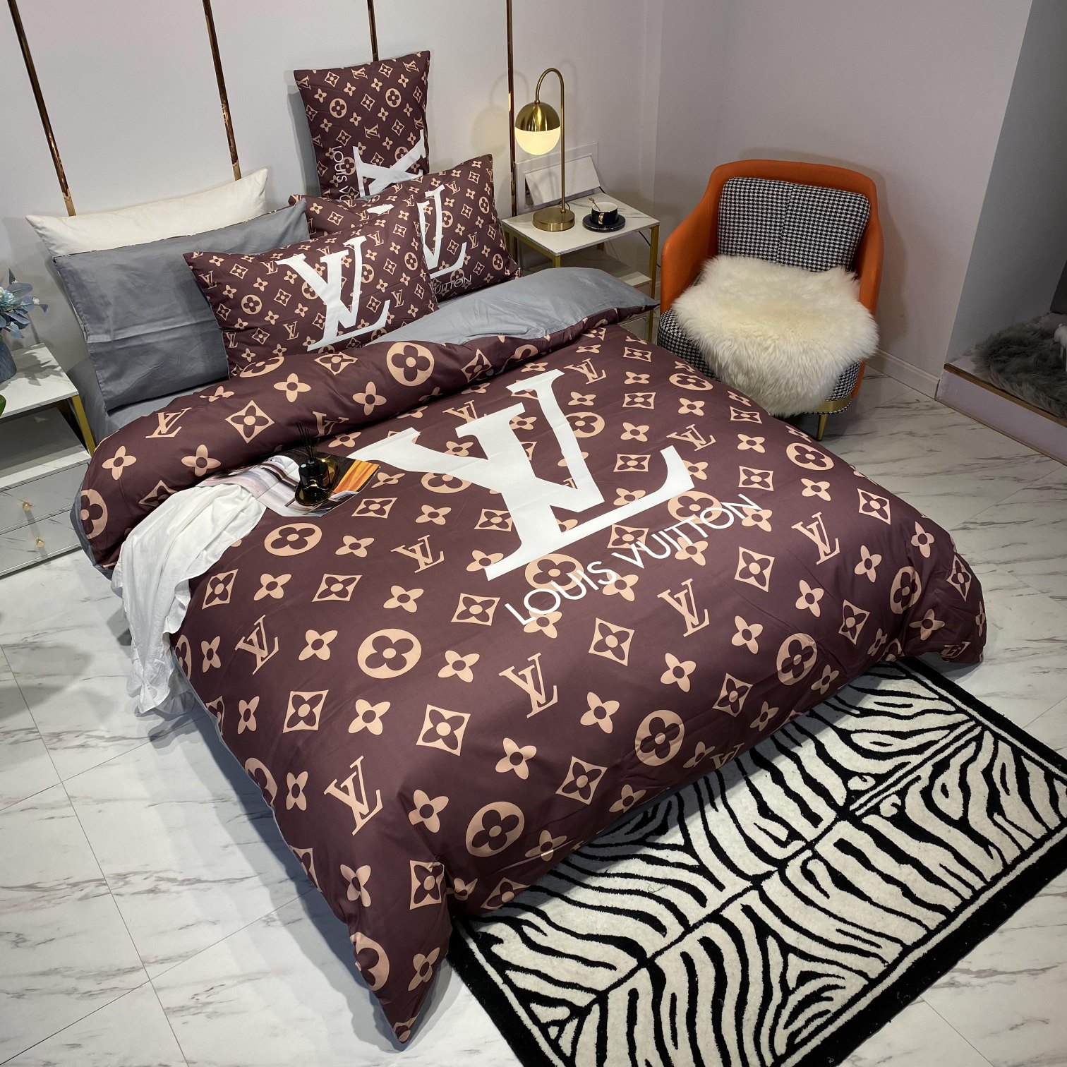 [TOP] Louis Vuitton LV Cotton Printing Four-piece Set - 3 Colors