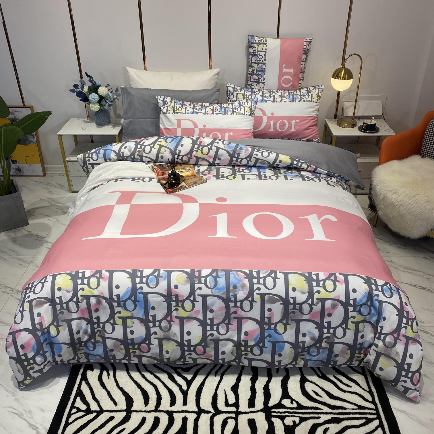 [TOP] Christian Dior Cotton Printing Four-piece Set