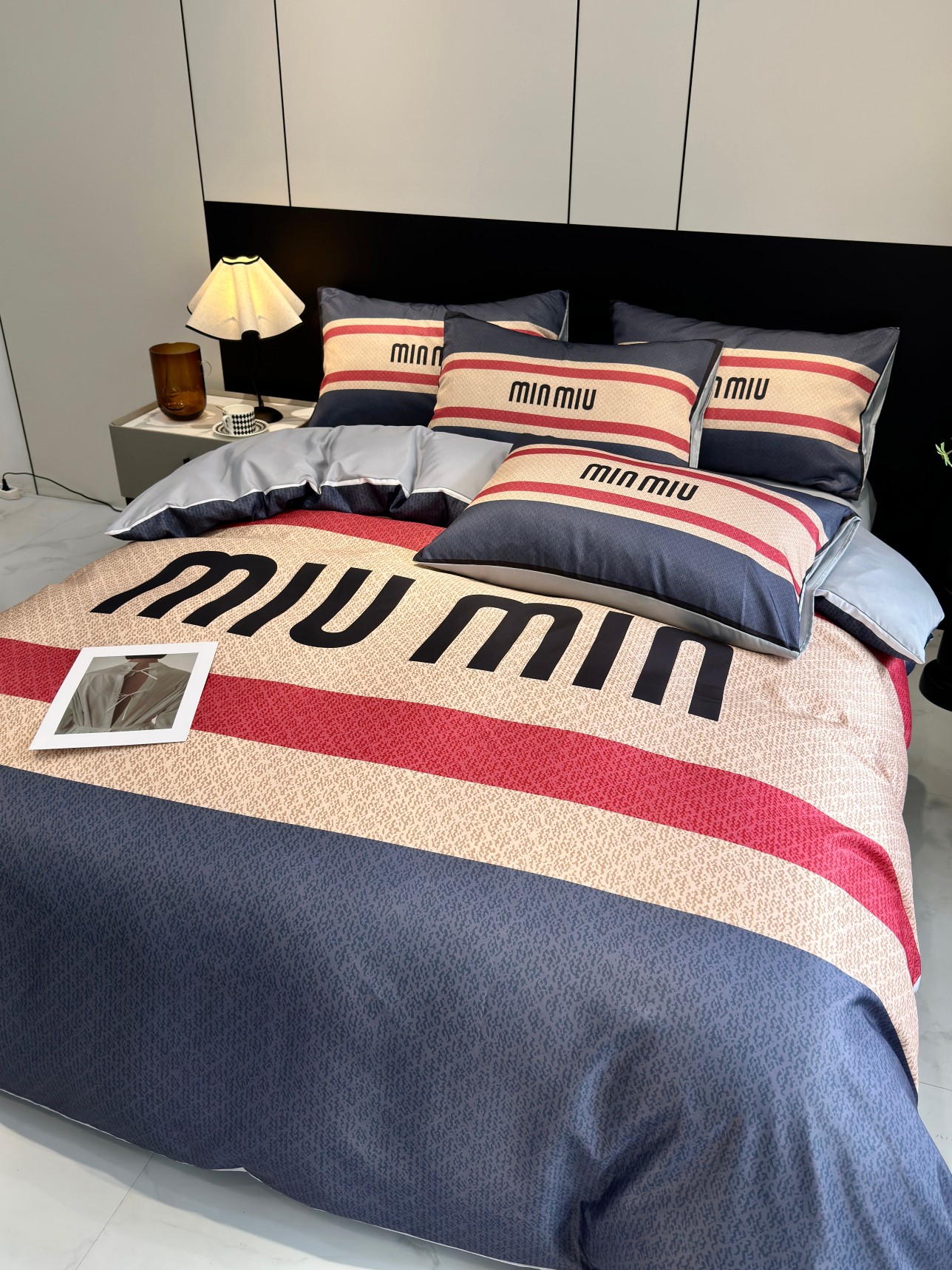 [TOP] Miu Miu Washed Silk Printing Four-piece Set