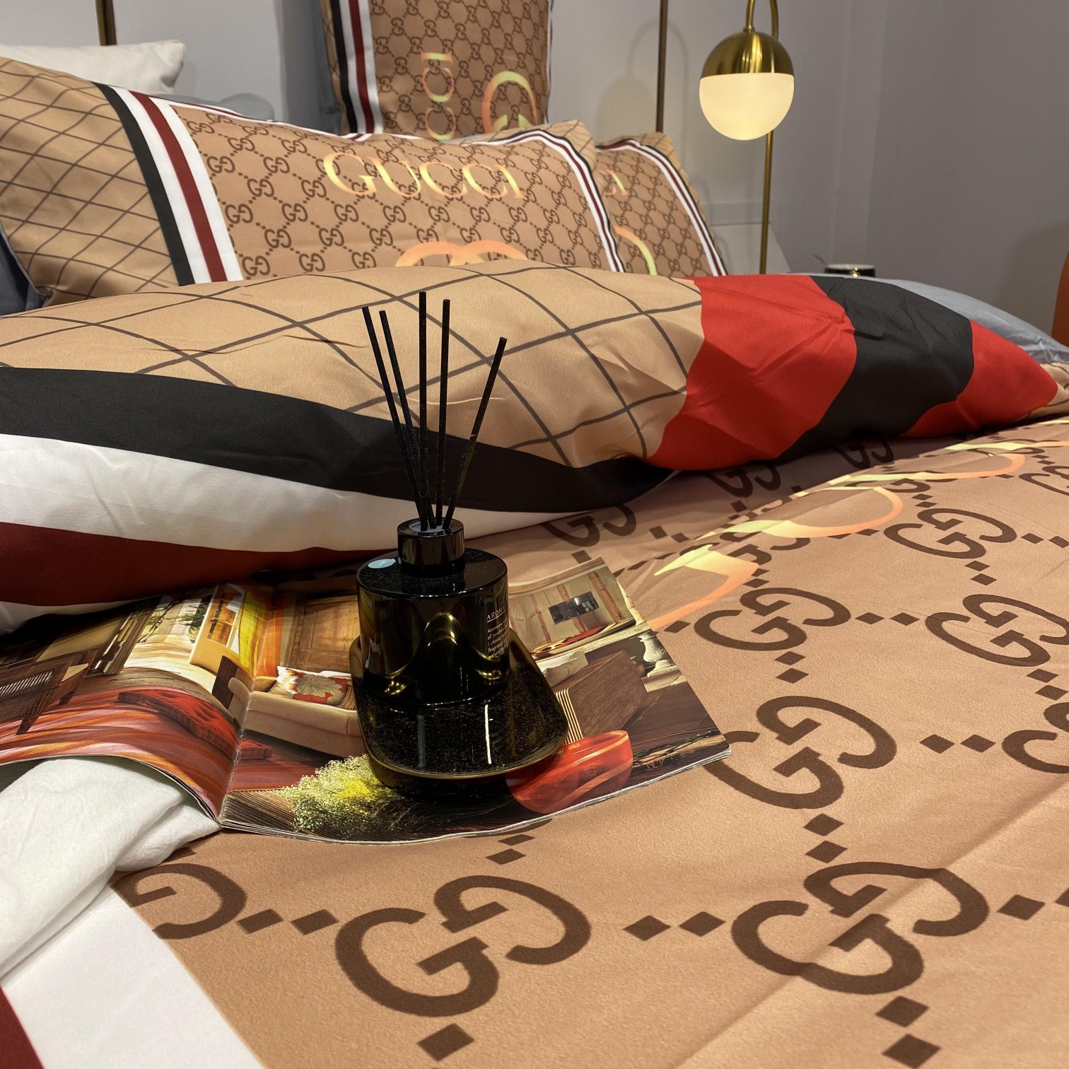 [TOP] GUCCI Cotton GG Printing Four-piece Set