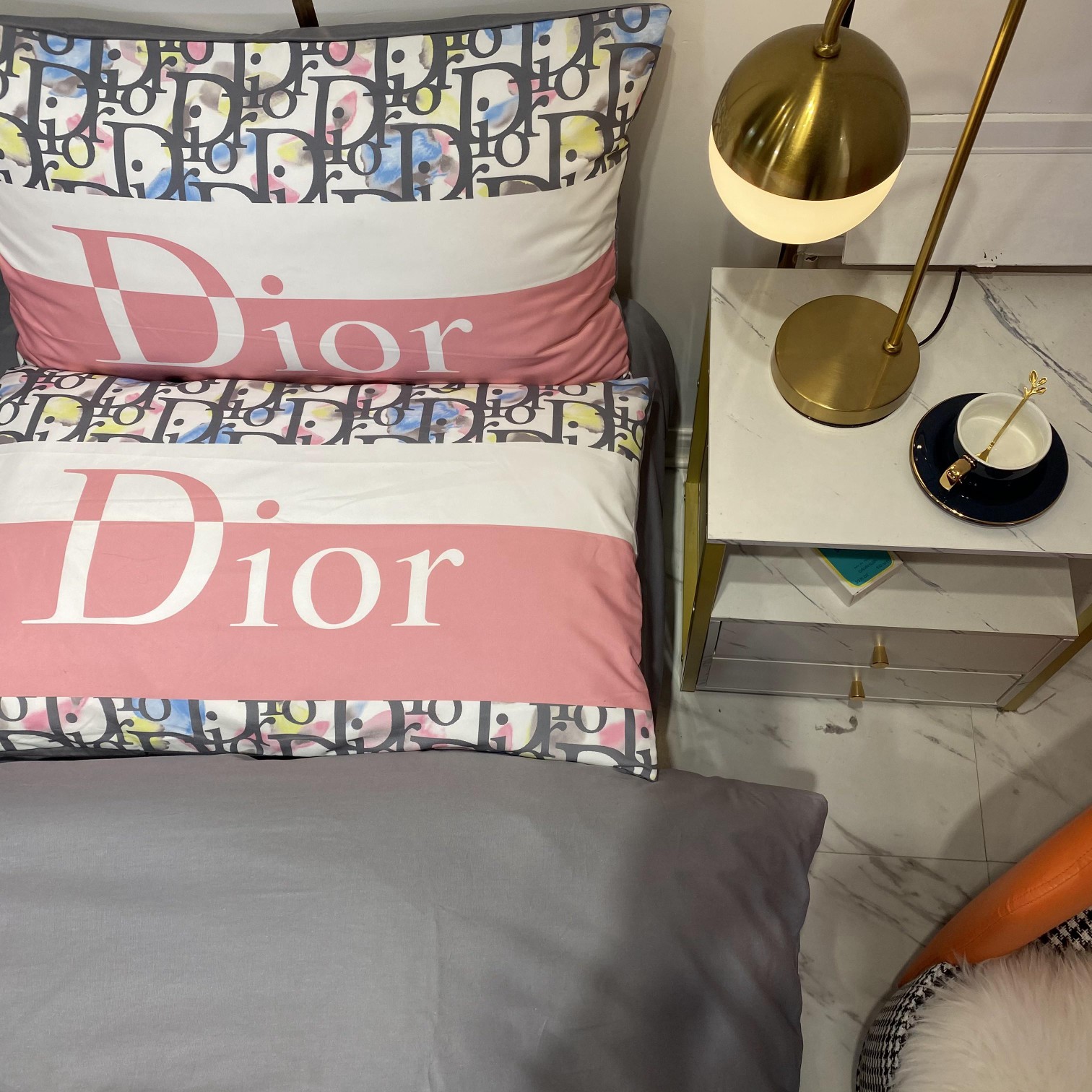 [TOP] Christian Dior Cotton Printing Four-piece Set