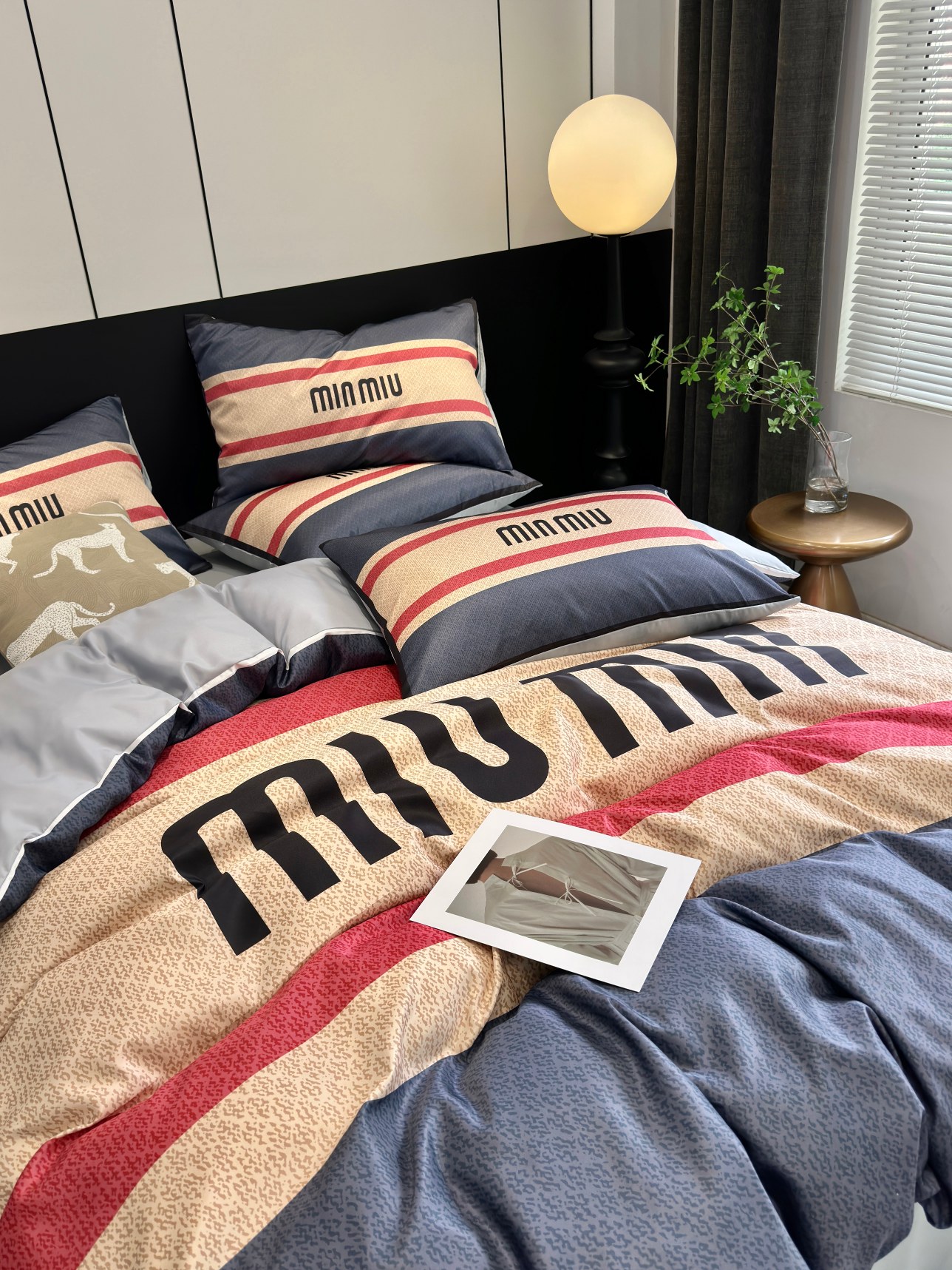 [TOP] Miu Miu Washed Silk Printing Four-piece Set