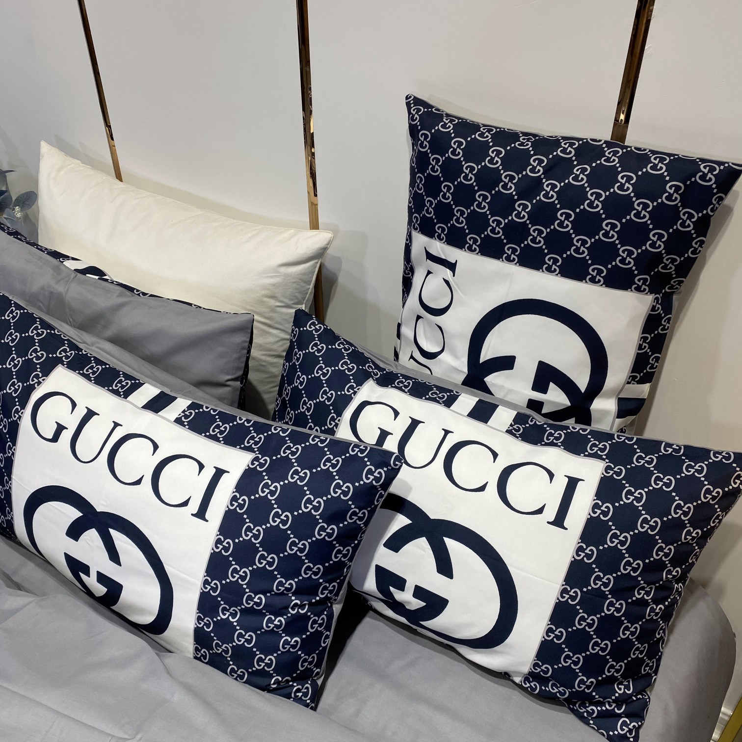 [TOP] GUCCI Cotton GG Printing Four-piece Set