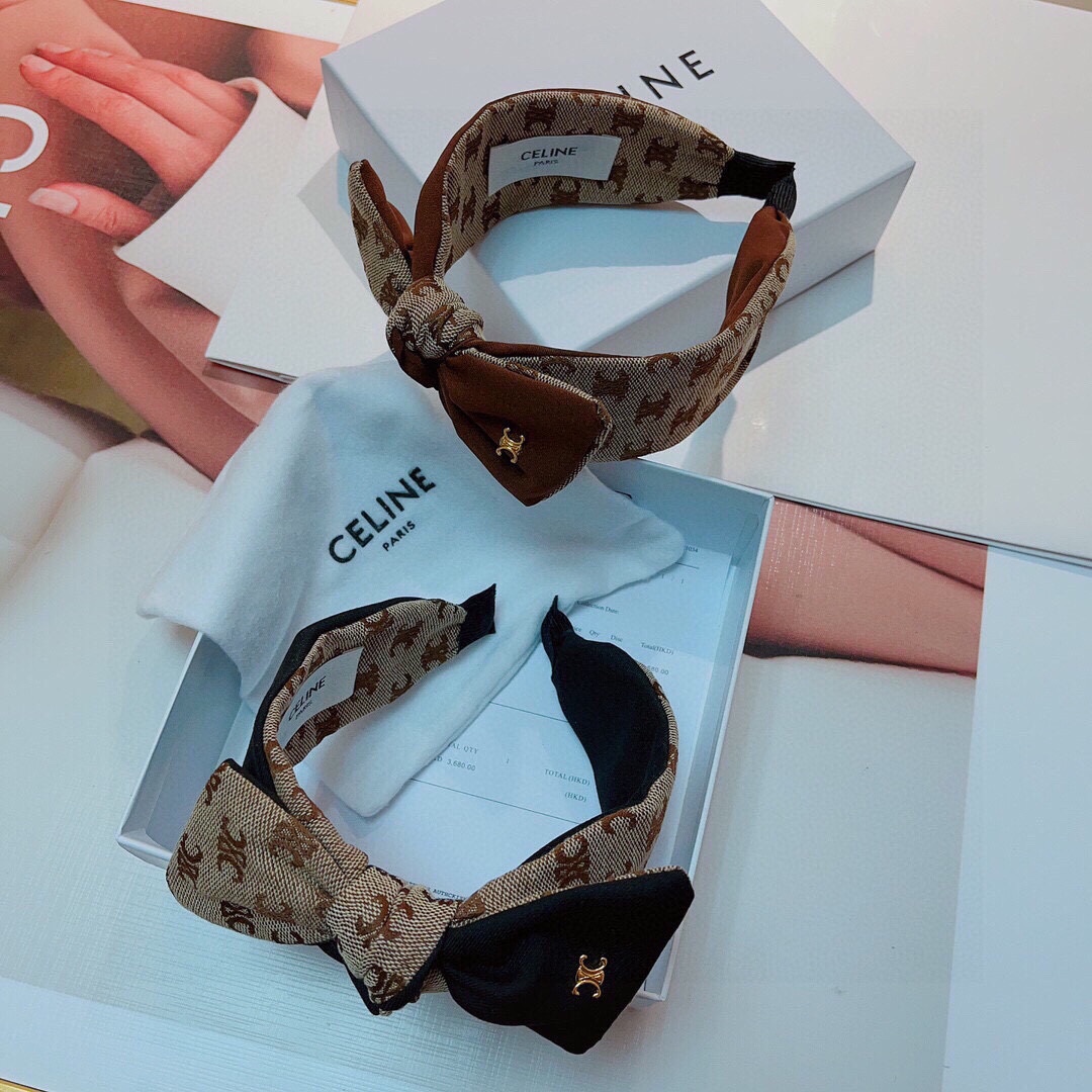 [TOP] CELINE Versatile Bow Tie Headband - 2 Colors