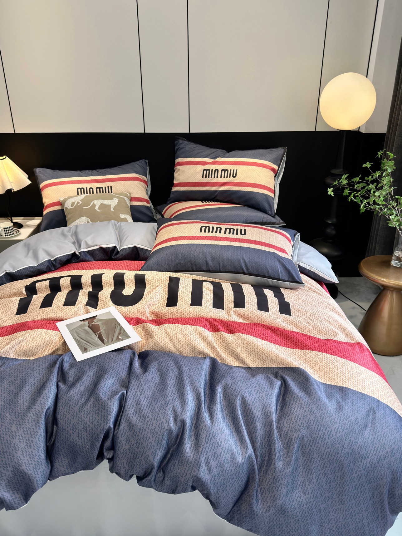 [TOP] Miu Miu Washed Silk Printing Four-piece Set