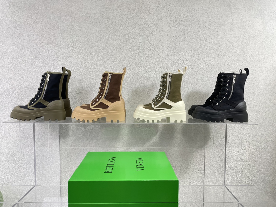 [TOP] Bottega Veneta BV  Men's And Women's Martin Boots - 6cm - 4 Colour