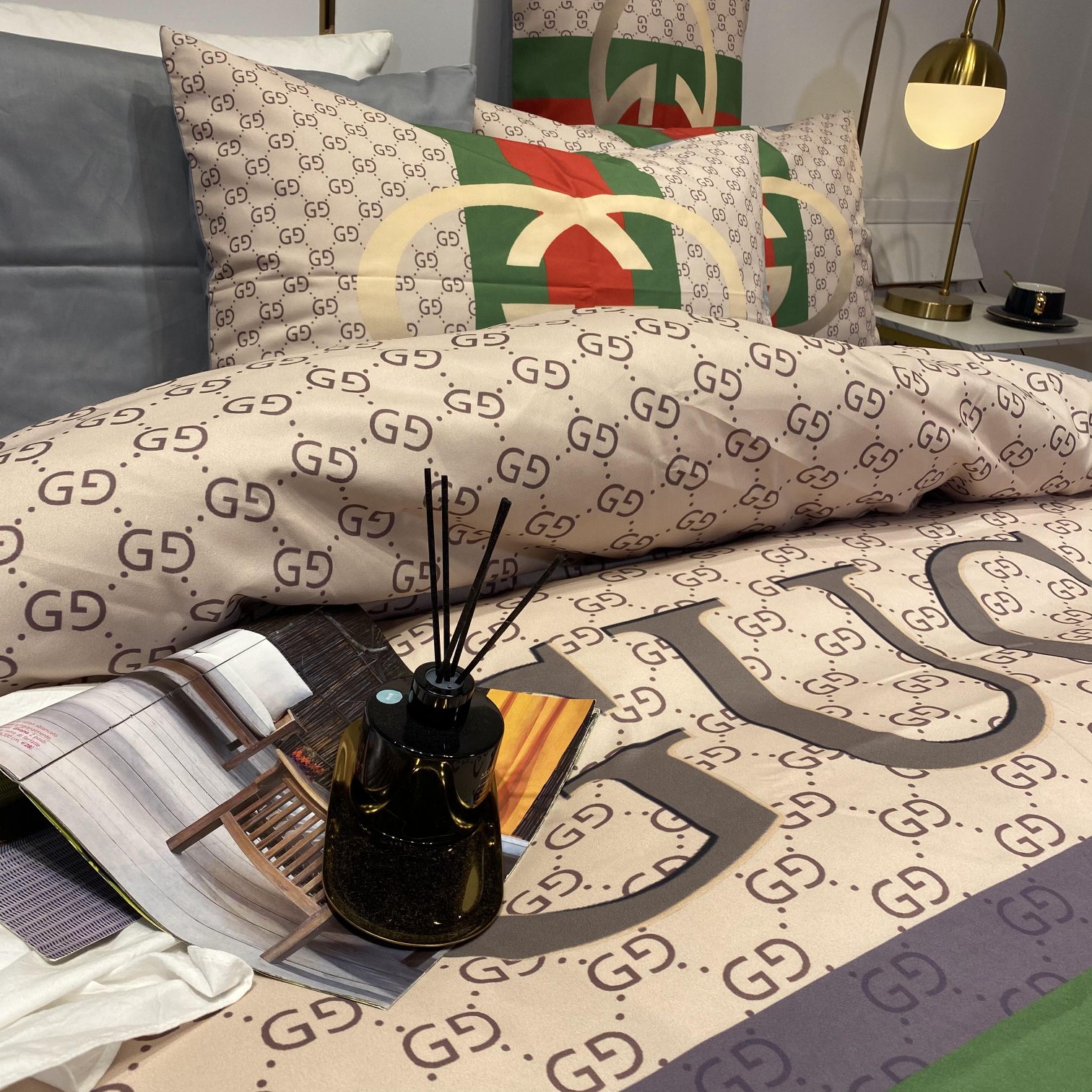 [TOP] GUCCI Cotton GG Printing Four-piece Set - 2 Colors