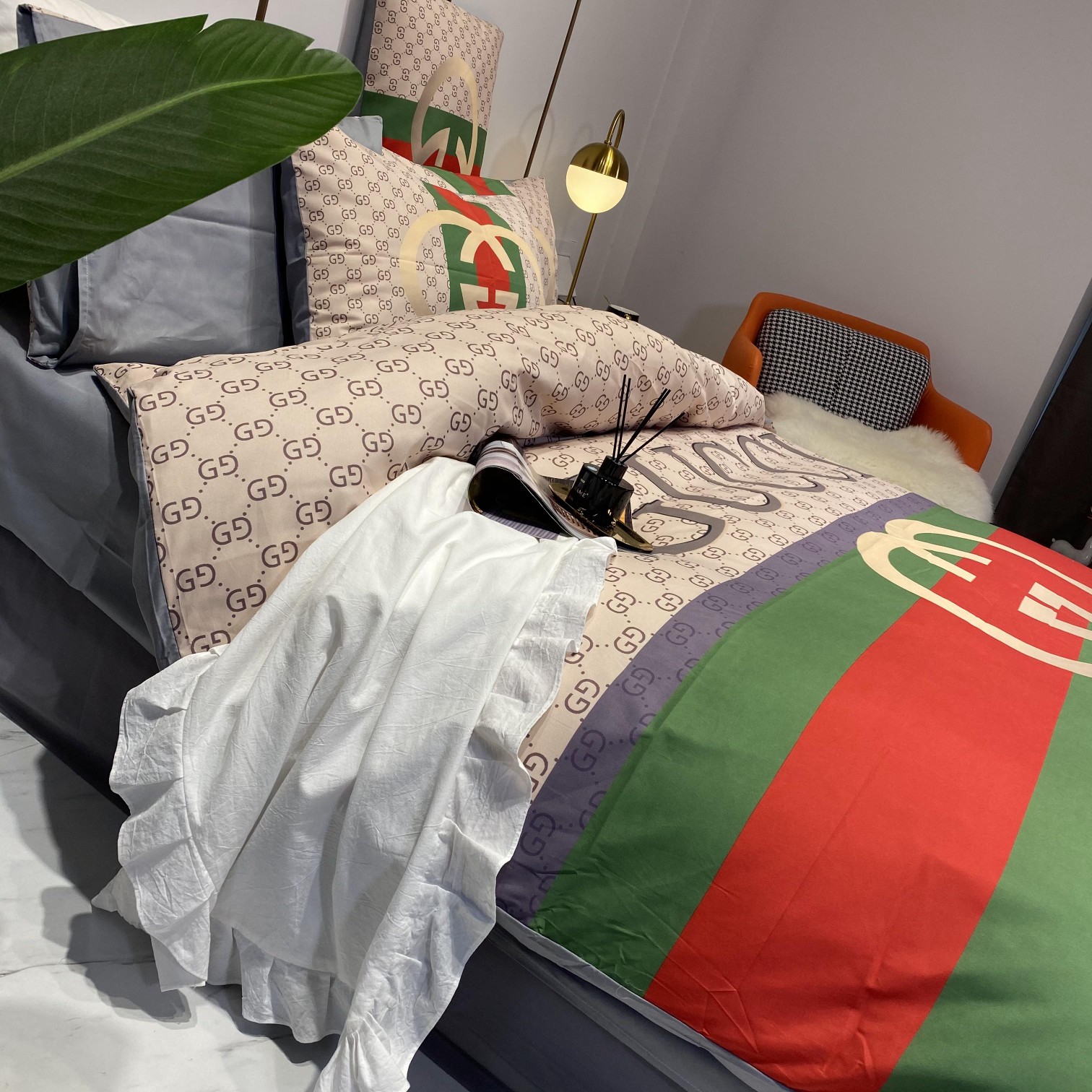 [TOP] GUCCI Cotton GG Printing Four-piece Set - 2 Colors