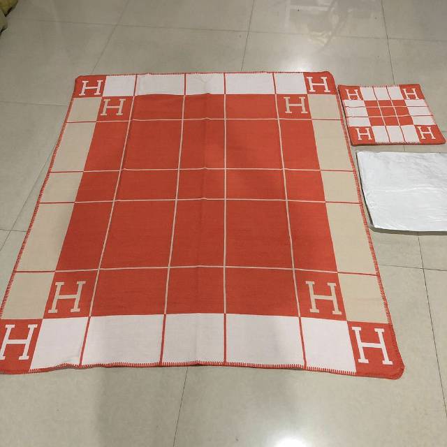 [TOP] HERMES Woolen Blanket 800g - 6 Colors