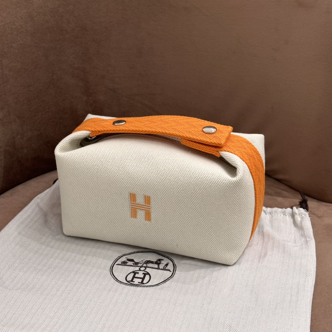 [TOP] HERMES Embroidered H logo Lunch Box Bag Small  21cm- Nine Colors