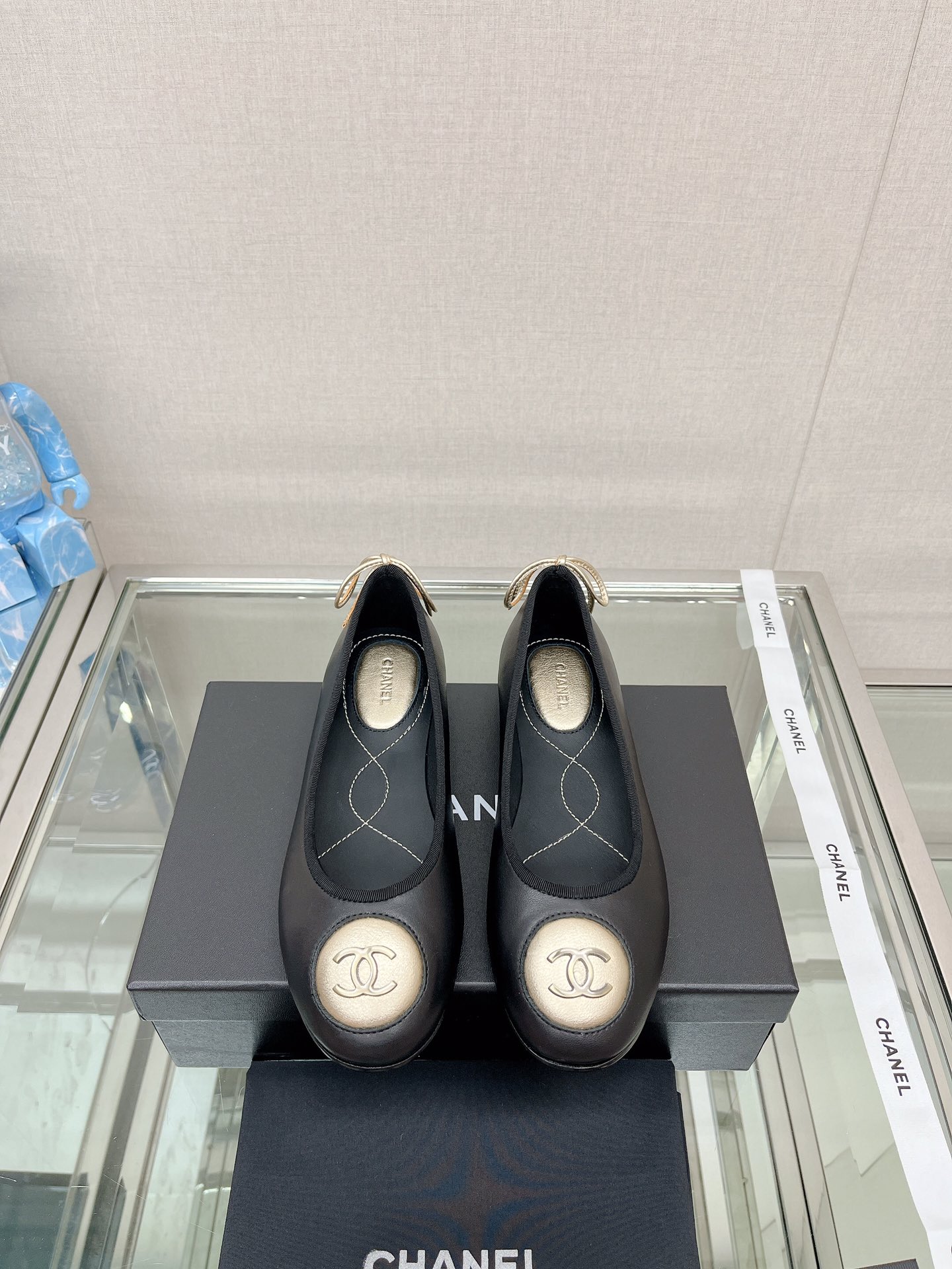 [TOP] CHANEL Round Label Ballet Single Shoes - 5 Colour