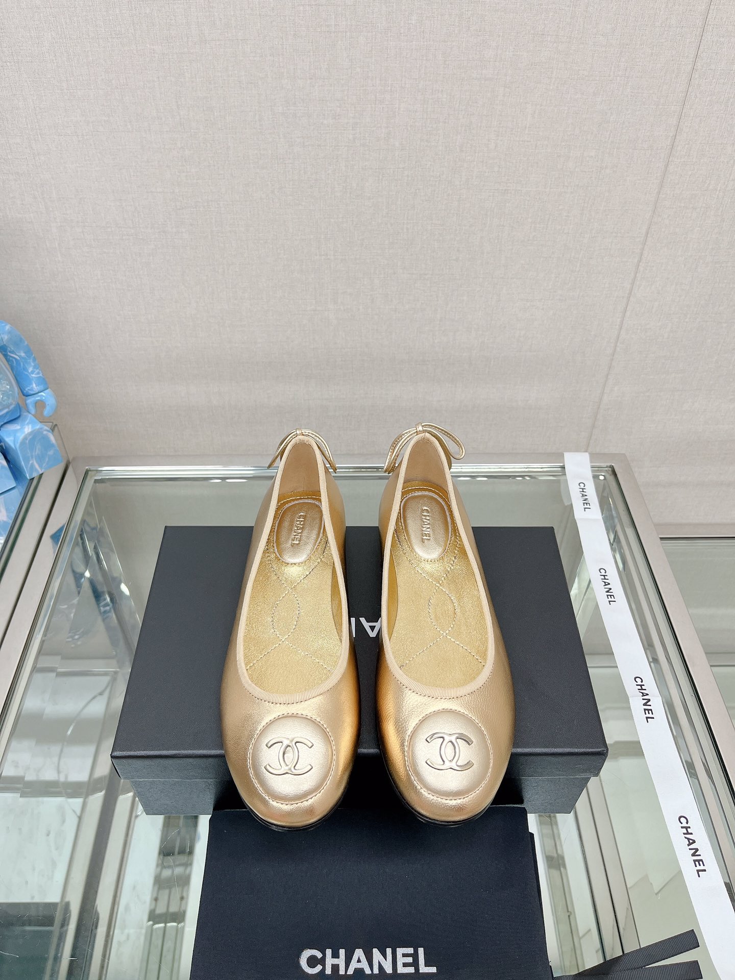 [TOP] CHANEL Round Label Ballet Single Shoes - 5 Colour
