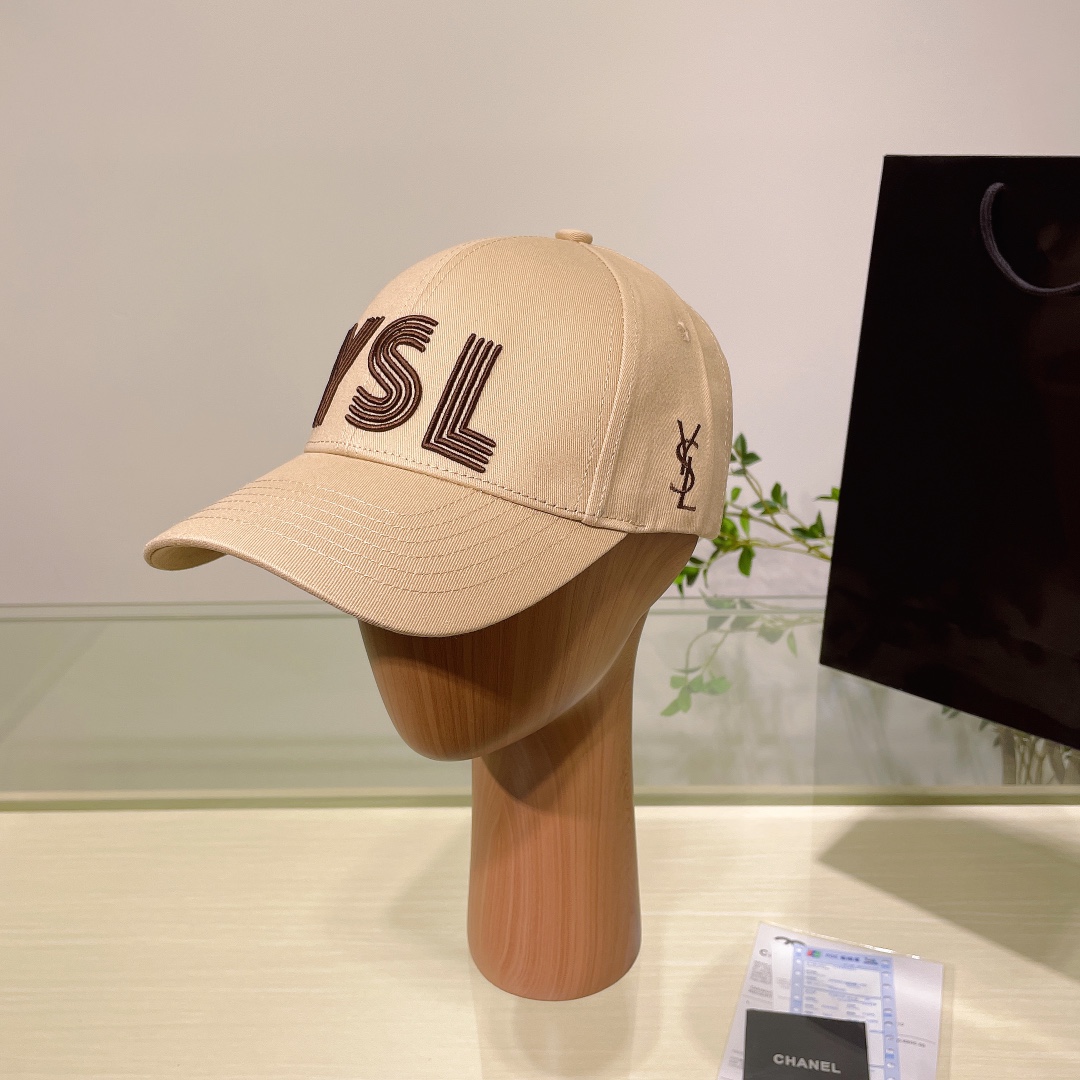 [TOP] Yves Saint Laurent YSL Embroidered Baseball Cap - 5 Colour