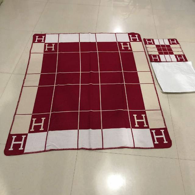[TOP] HERMES Woolen Blanket 800g - 6 Colors