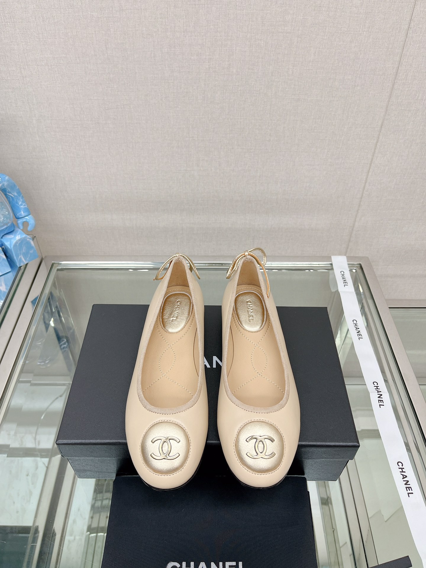 [TOP] CHANEL Round Label Ballet Single Shoes - 5 Colour