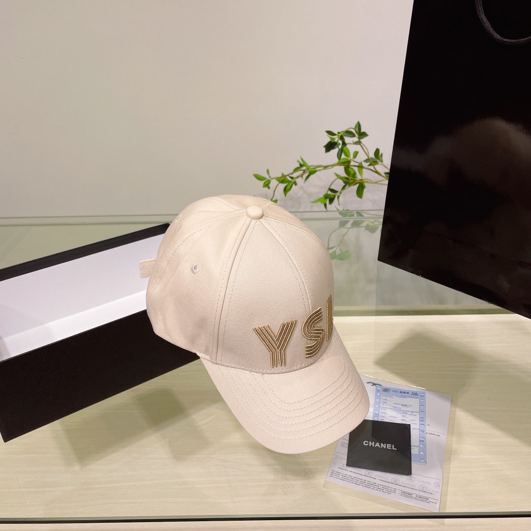 [TOP] Yves Saint Laurent YSL Embroidered Baseball Cap - 5 Colour