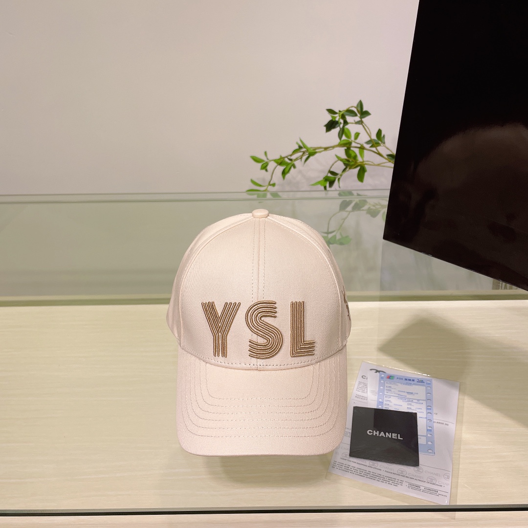 [TOP] Yves Saint Laurent YSL Embroidered Baseball Cap - 5 Colour