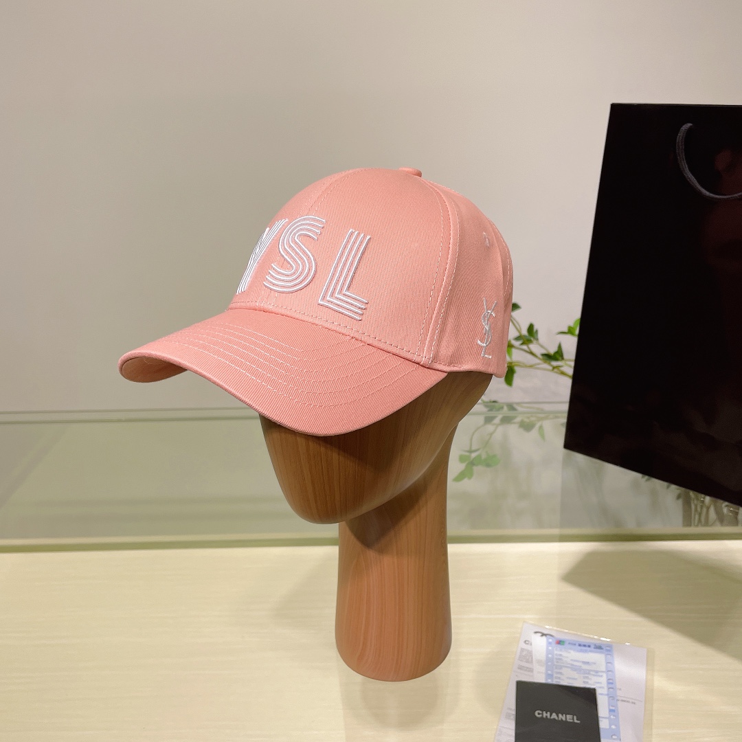 [TOP] Yves Saint Laurent YSL Embroidered Baseball Cap - 5 Colour