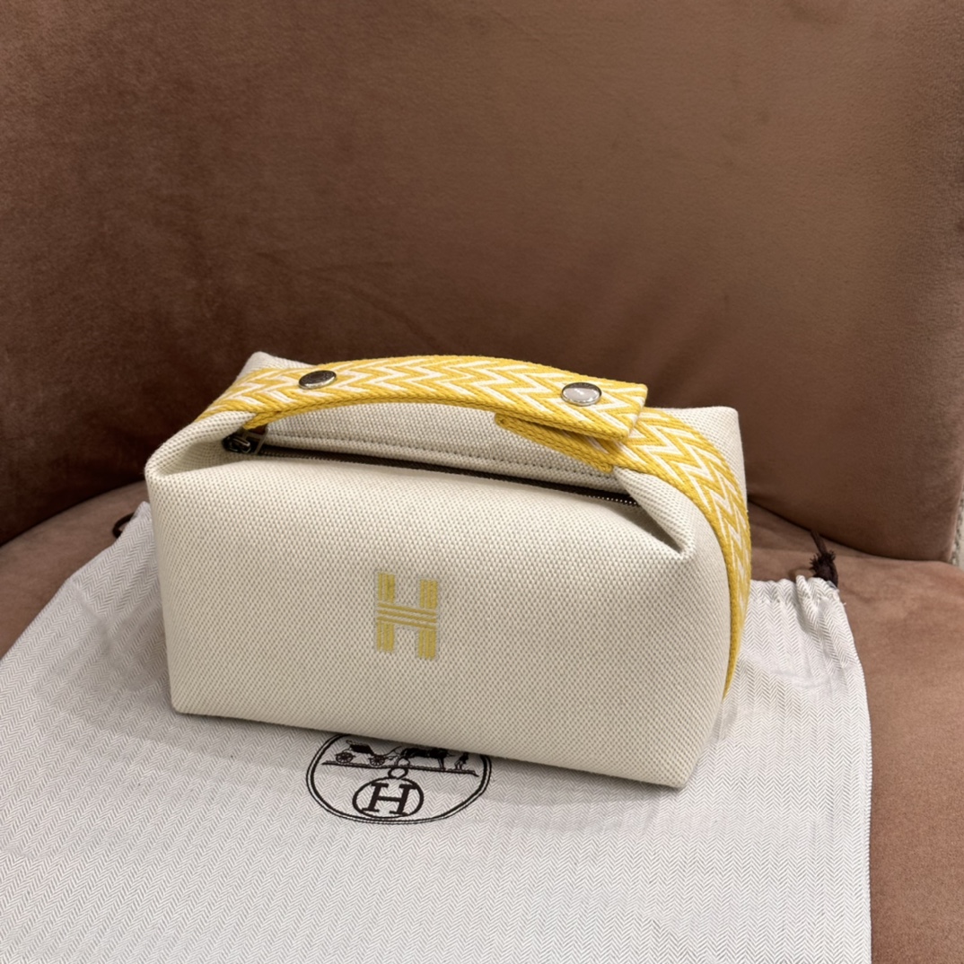 [TOP] HERMES Embroidered H logo Lunch Box Bag Small  21cm- Nine Colors
