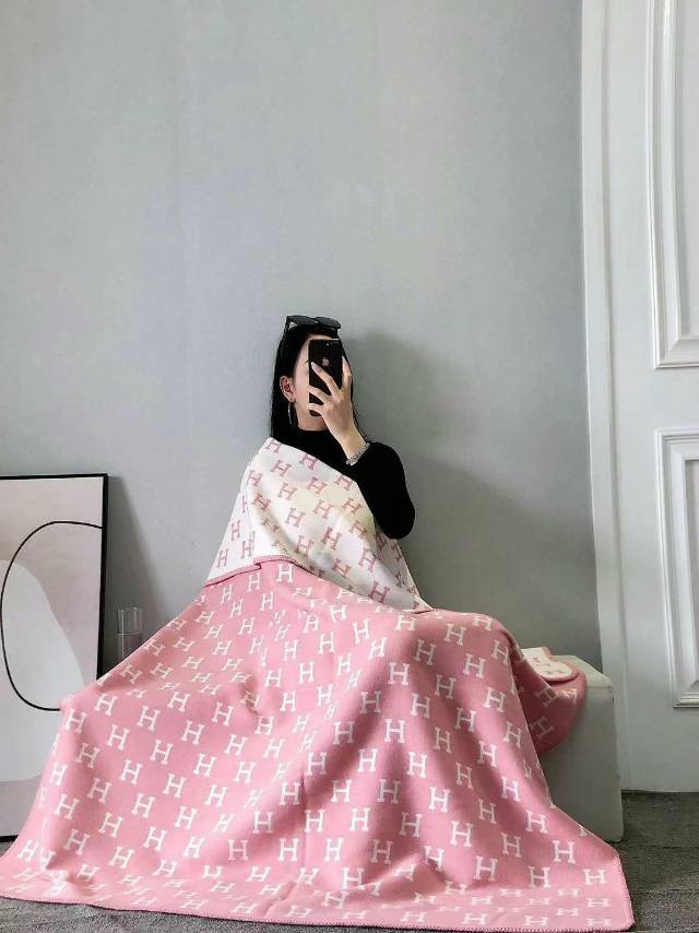 [TOP] HERMES Woolen Blanket 800g - 6 Colors