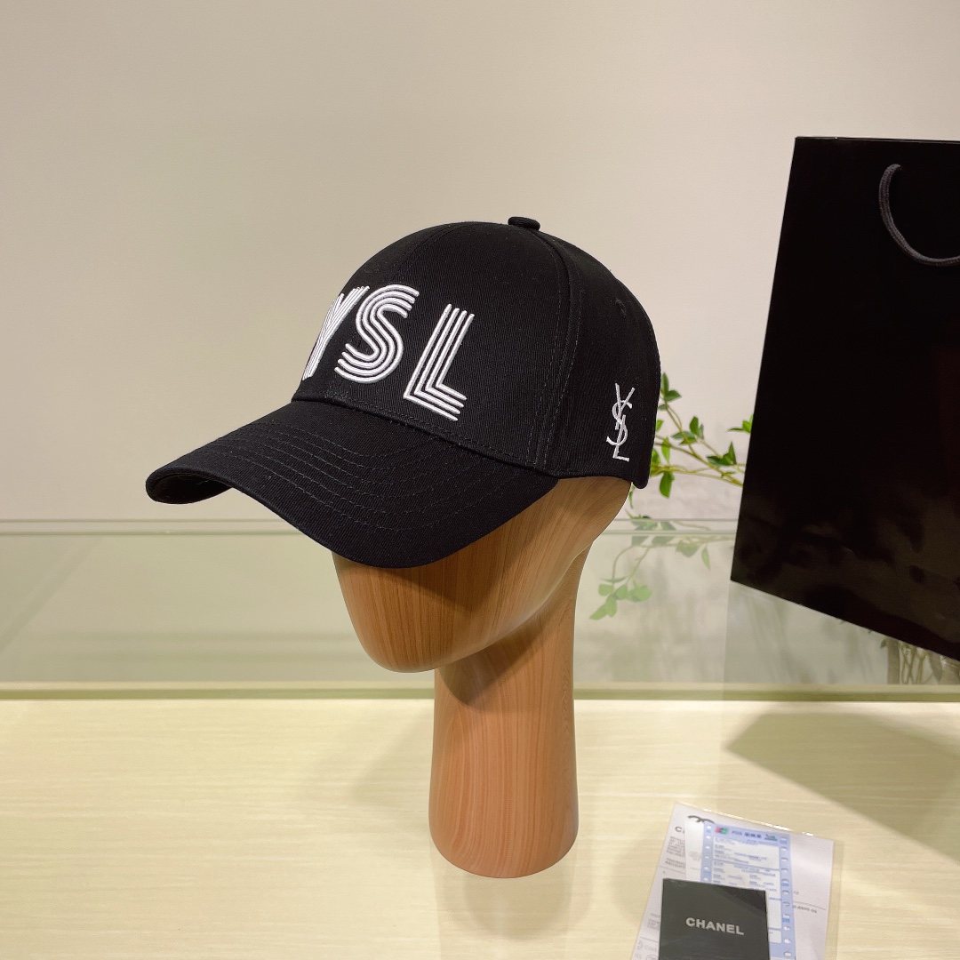 [TOP] Yves Saint Laurent YSL Embroidered Baseball Cap - 5 Colour