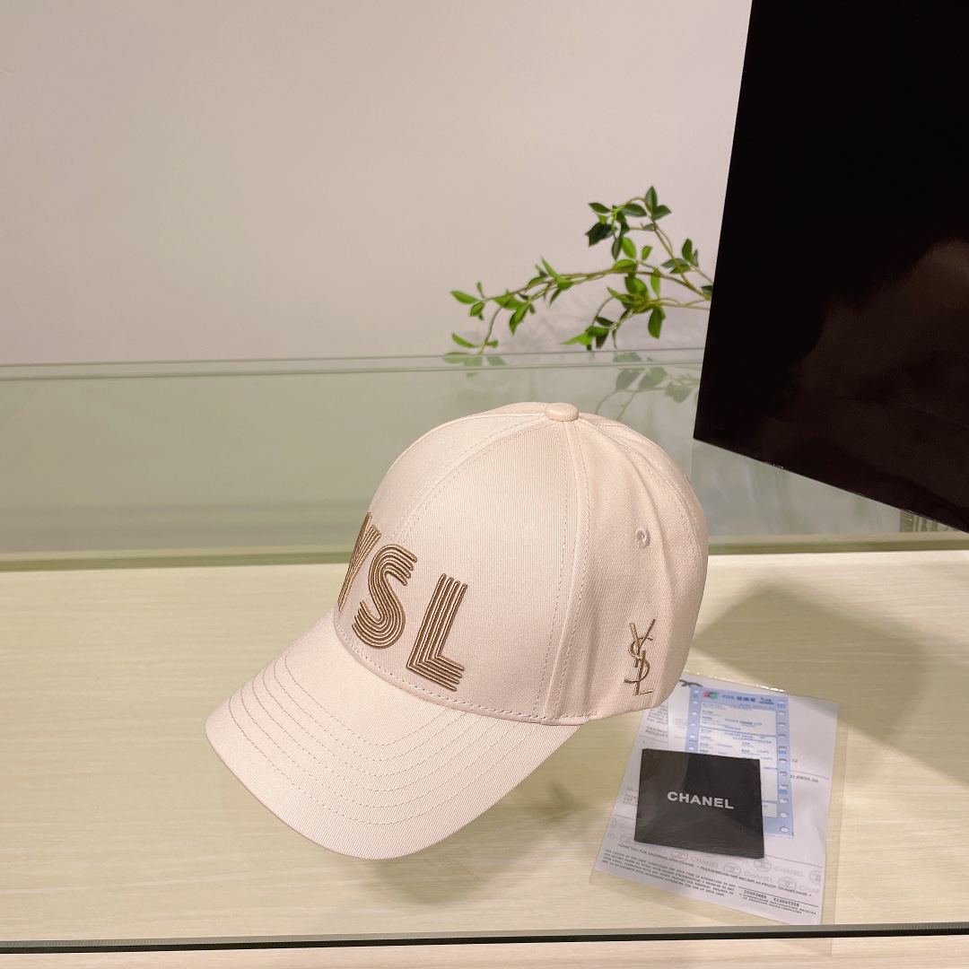 [TOP] Yves Saint Laurent YSL Embroidered Baseball Cap - 5 Colour