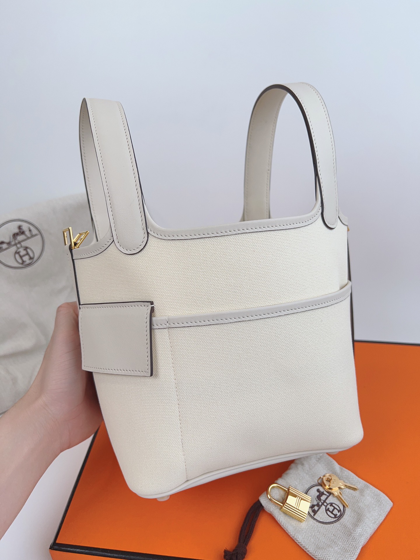 [TOP] HERMES Evelyne TC Leather 18 cm  - Seven Colors