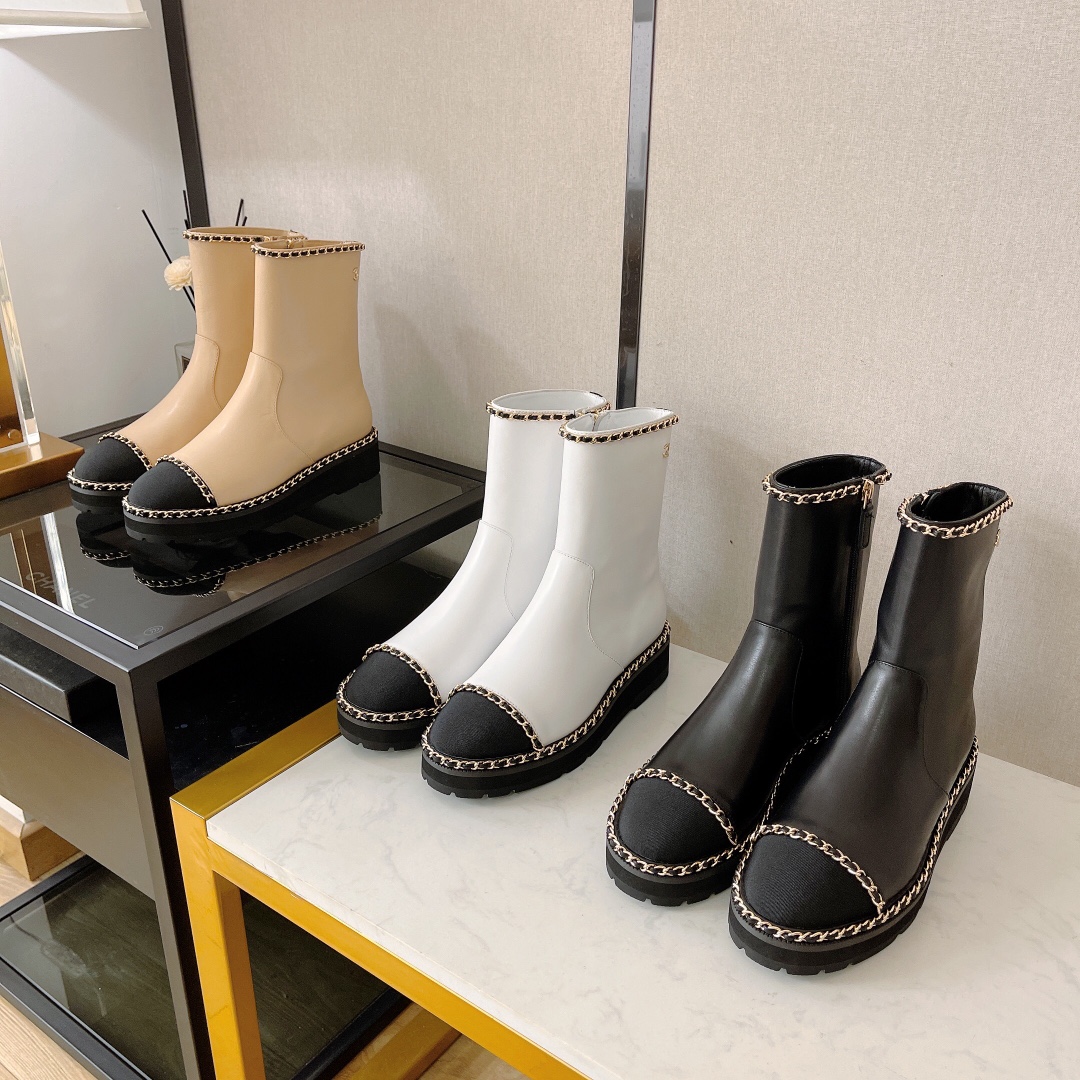 [TOP] CHANEL Thick Soled Short Boots - 3 Colour