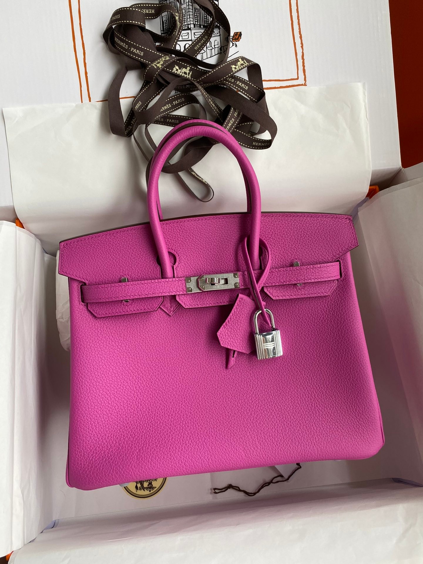 [TOP] HERMES Birkin Bag 25 cm - Six Colors - SHW