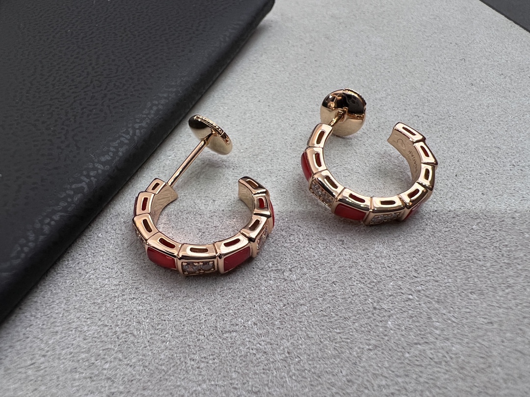 [TOP] BVLGARI Diamond Snake Bone Earrings - 3 Colors