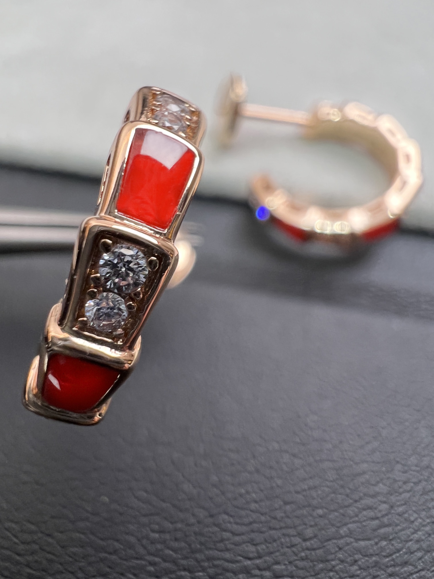 [TOP] BVLGARI Diamond Snake Bone Earrings - 3 Colors