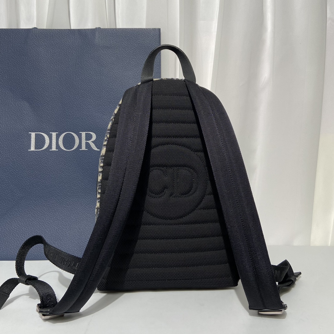 [TOP] Christian Dior Rider College Style Oblique Print Backpack 26 x 37 x 15 cm