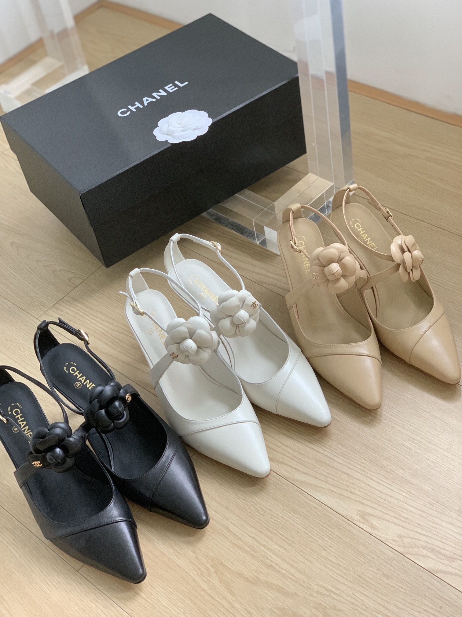 [TOP] CHANEL Camellia Flower High Heels - 7cm - 3 Colors