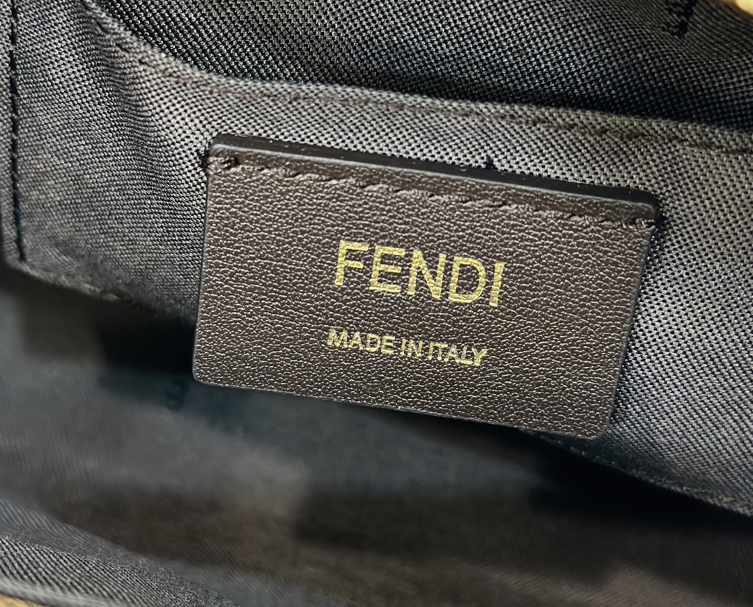 [TOP] FENDI By The Way Mini Bag In Denim Boston Bag - Brown