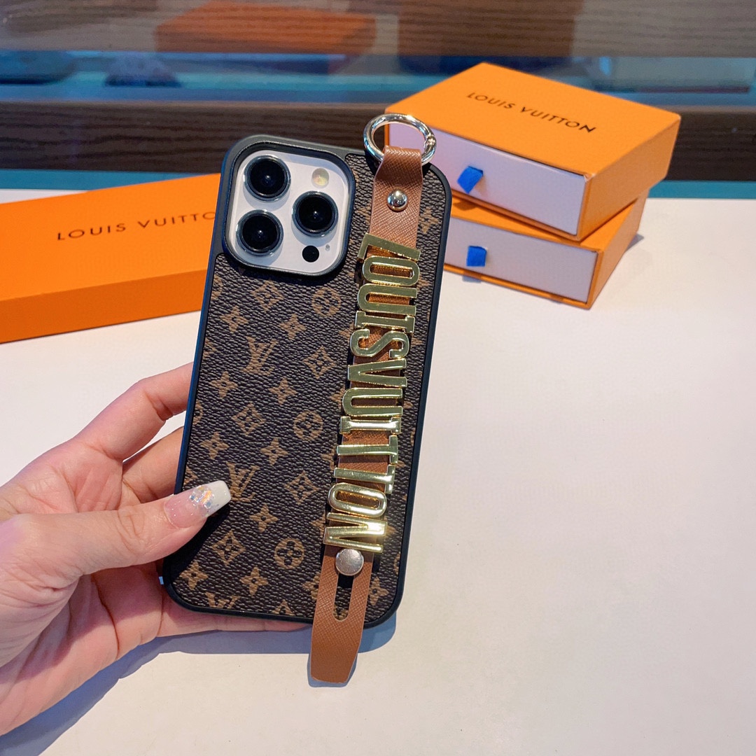 [TOP] Louis Vuitton LV Classic Monogram with Alphabet Wristband Iphone case - 2 Colors