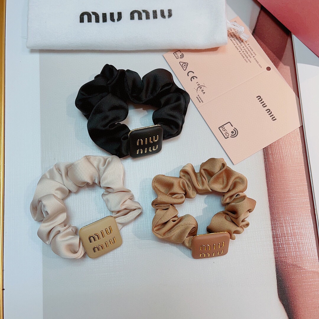[TOP] Miu Miu Silk Fabric Hair Loop - 3 Color