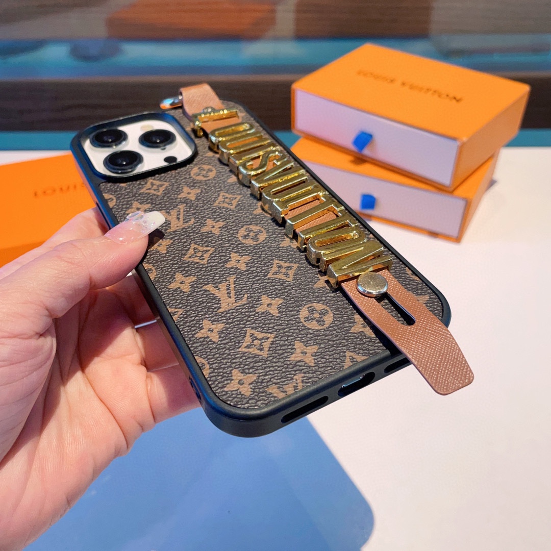 [TOP] Louis Vuitton LV Classic Monogram with Alphabet Wristband Iphone case - 2 Colors