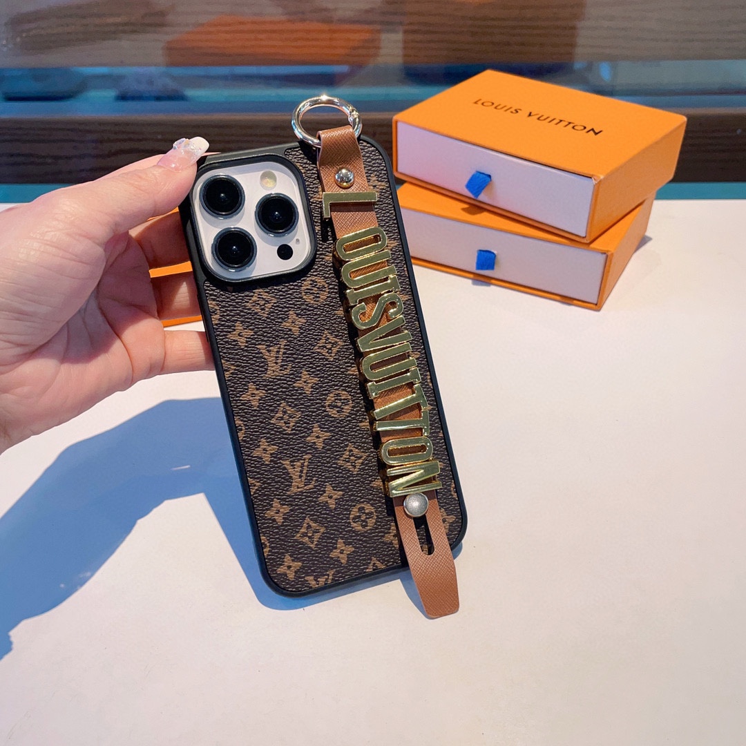 [TOP] Louis Vuitton LV Classic Monogram with Alphabet Wristband Iphone case - 2 Colors