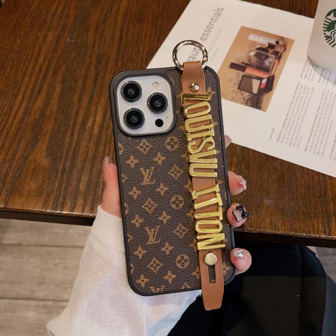 [TOP] Louis Vuitton LV Classic Monogram with Alphabet Wristband Iphone case - 2 Colors