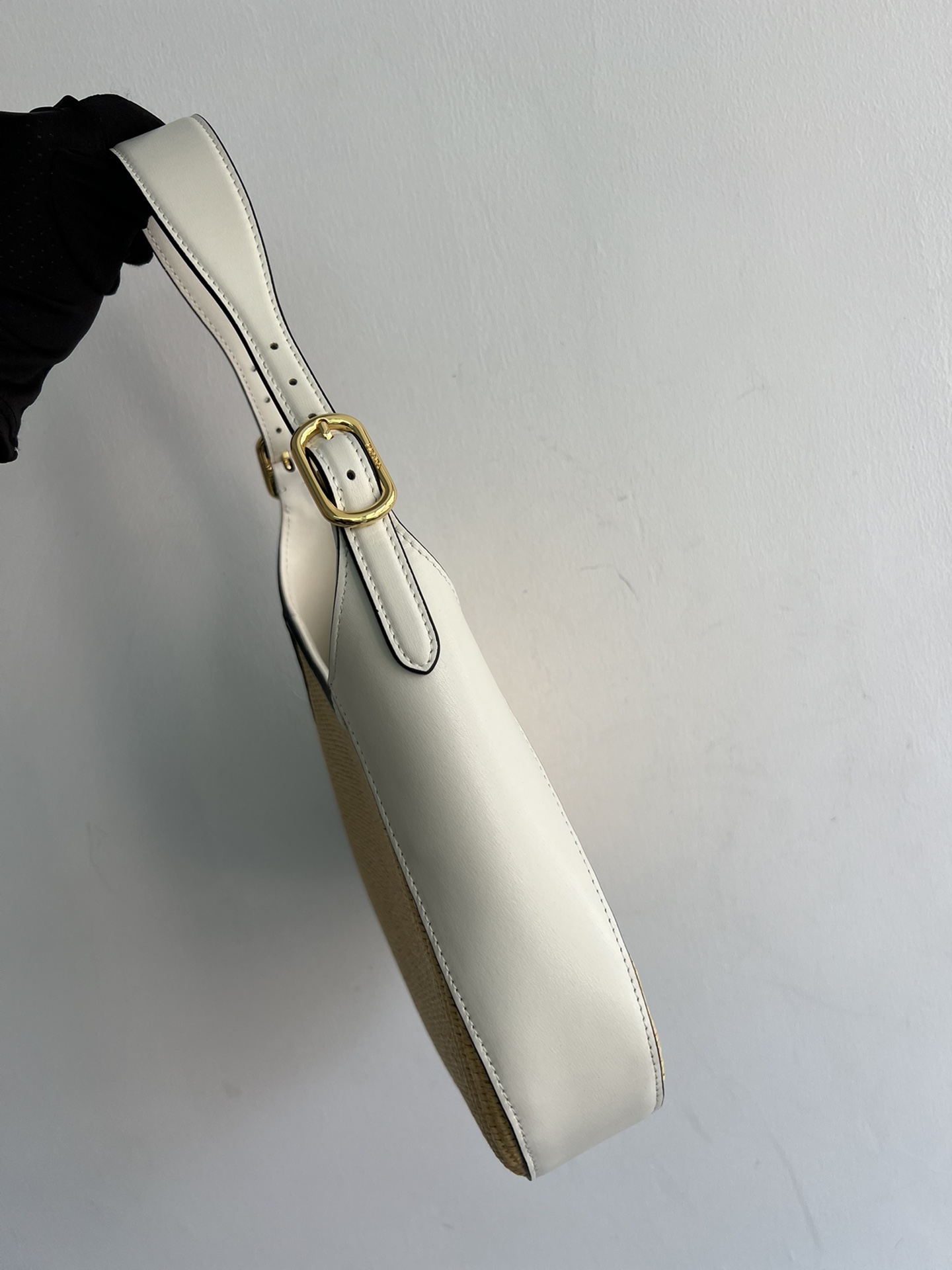 [TOP] PRADA Cleo New Straw Bag 27x19x5cm