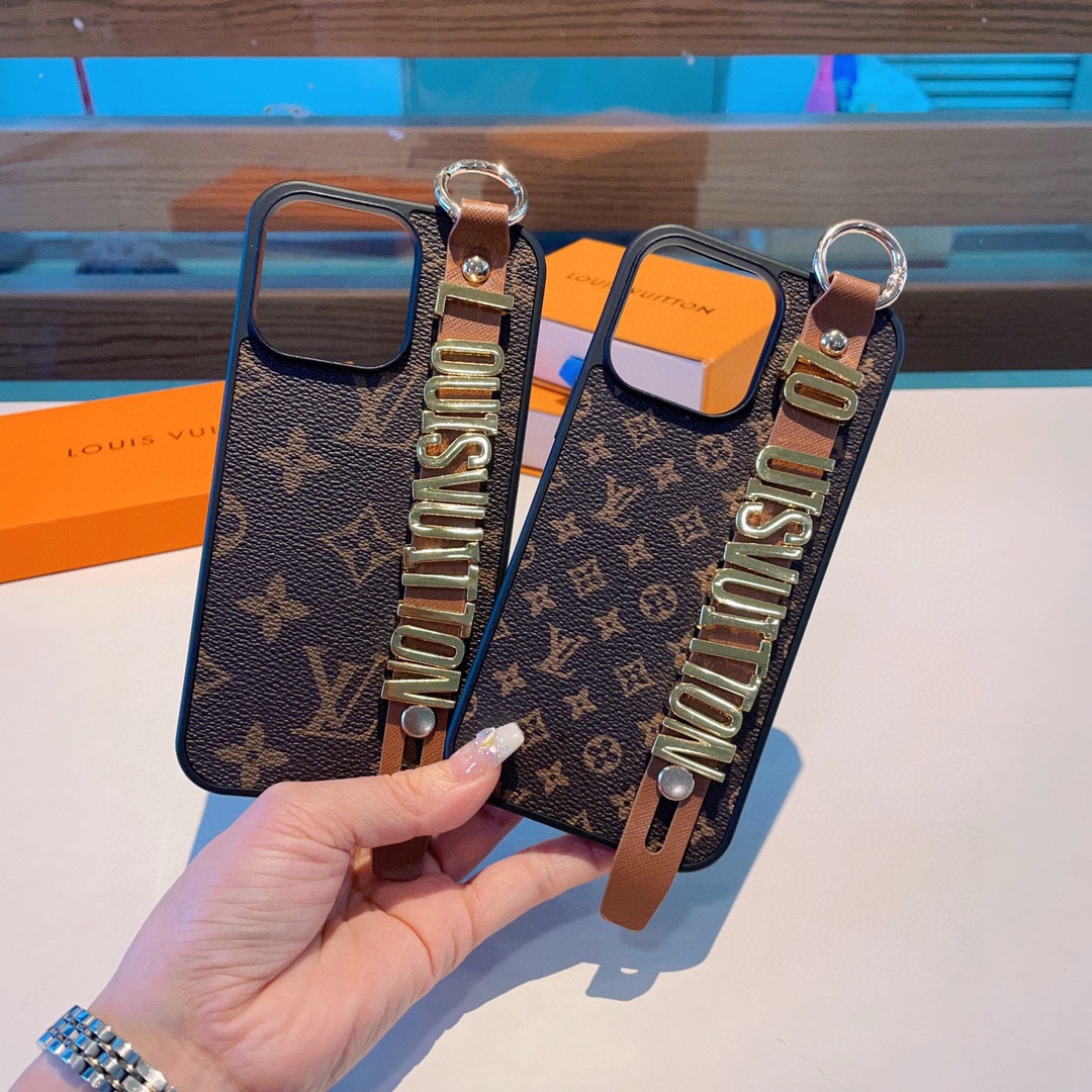 [TOP] Louis Vuitton LV Classic Monogram with Alphabet Wristband Iphone case - 2 Colors