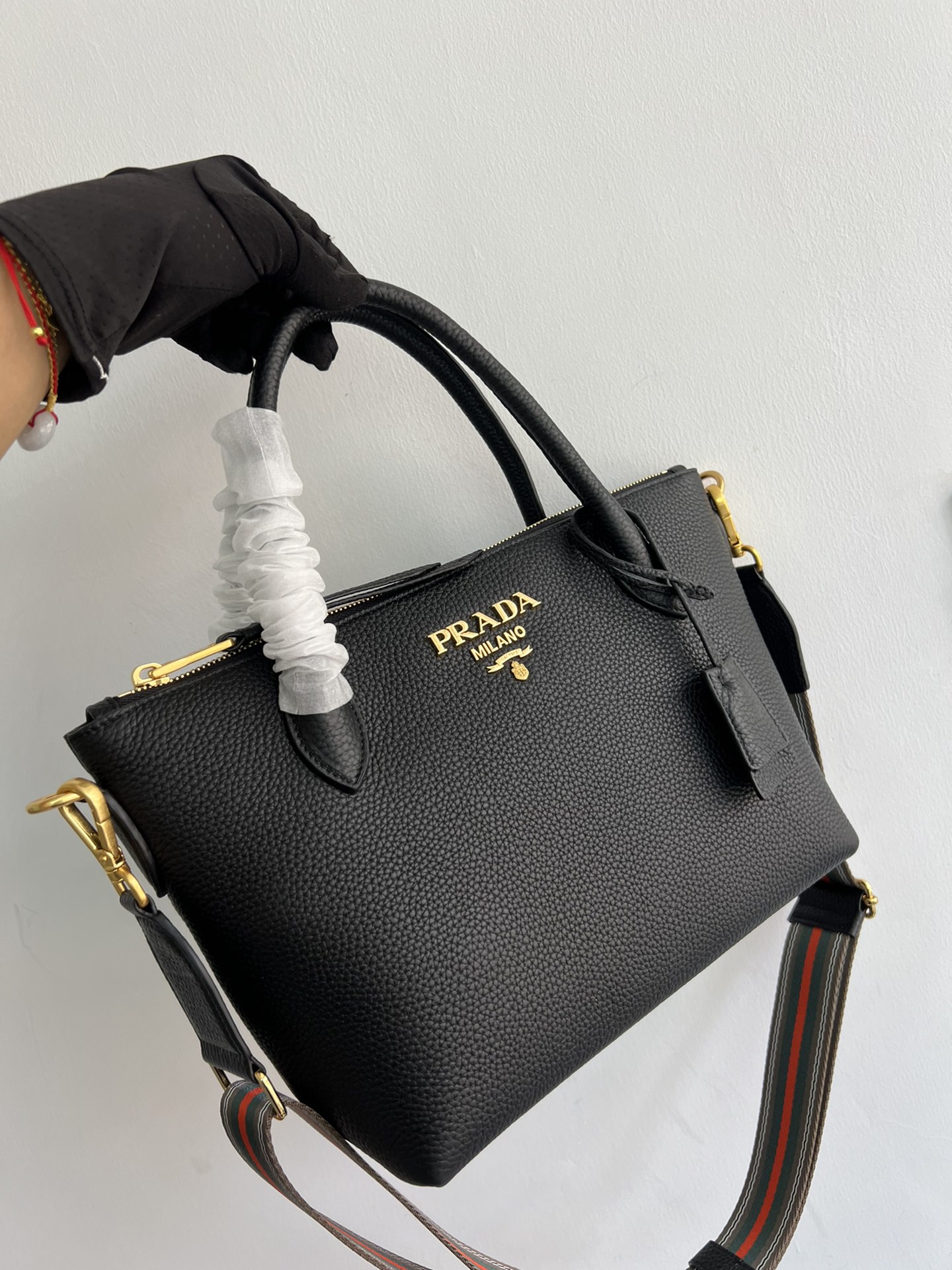 [TOP] PRADA Double Shoulder Straps Bag 24x19x12cm - Three Colors