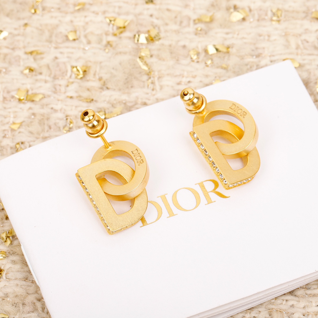 [TOP] Christian Dior Letters Earrings