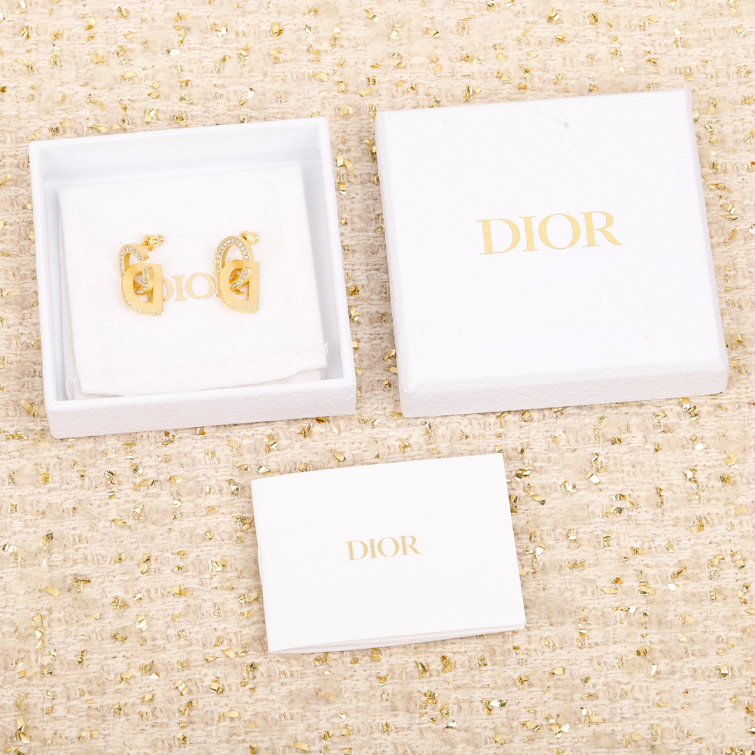 [TOP] Christian Dior Letters Earrings