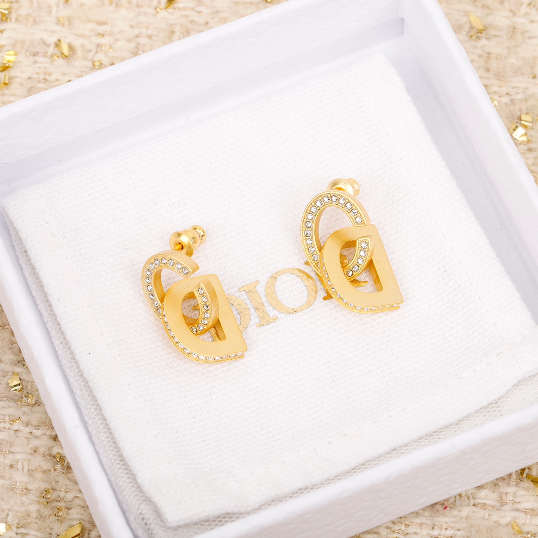 [TOP] Christian Dior Letters Earrings