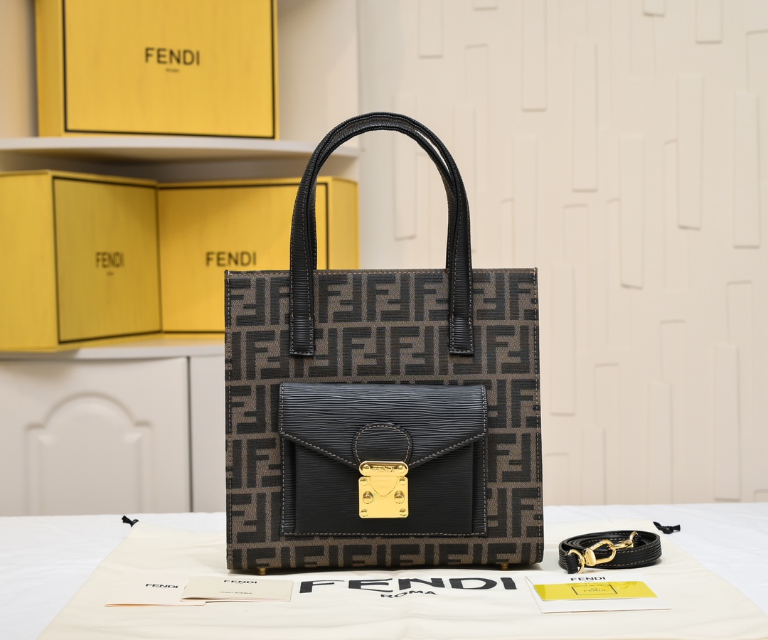 [TOP] FENDI FENDI Vintage Medium Antique Flower Briefcase